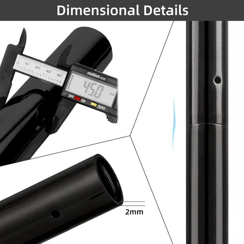 Premium 2m portable dance pole kit with rigging hardware fly pole, 45mm diameter home fitness