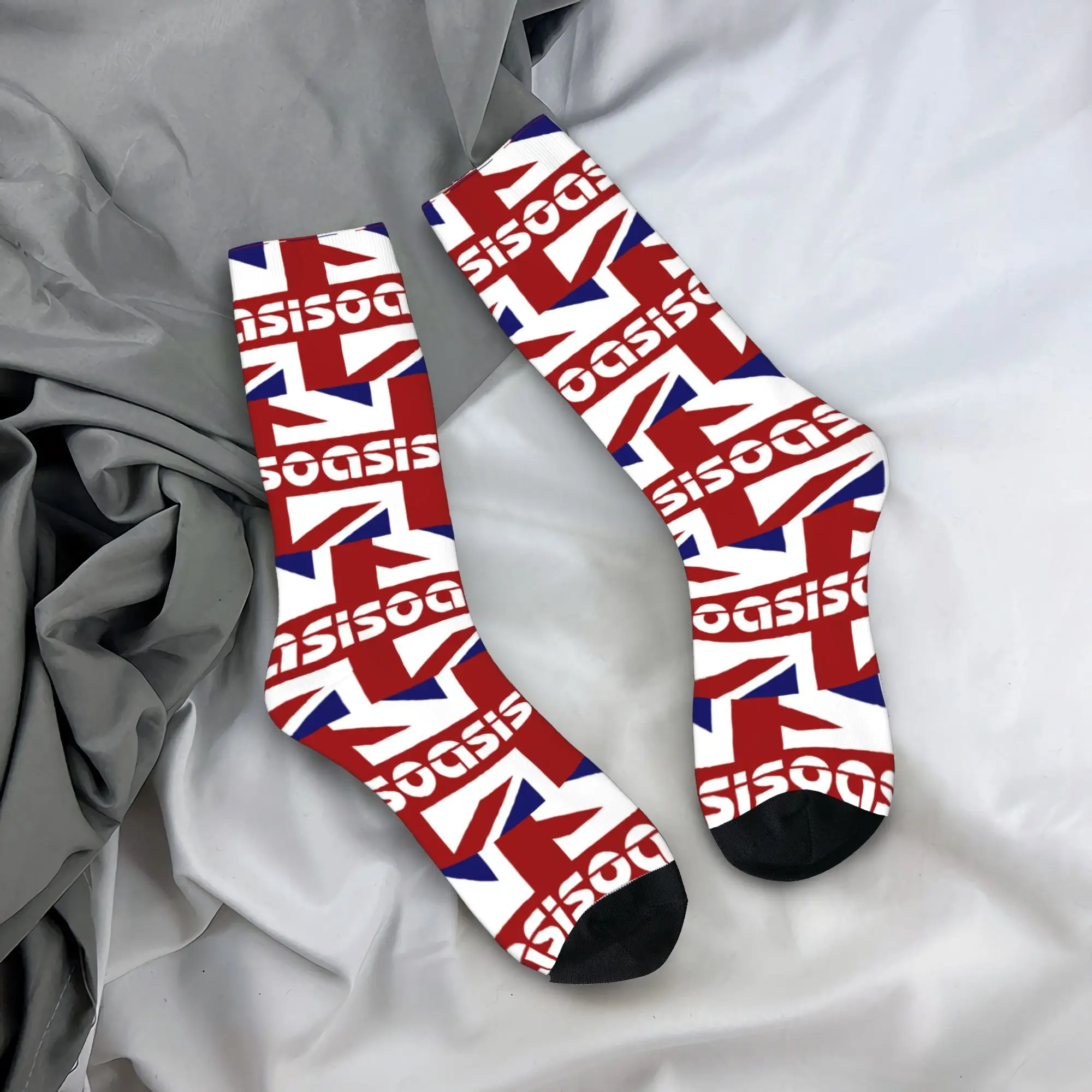 Custom Cute Mens O-Oasises American Heavy British Dress Socks Unisex Warm Breathbale 3D Print  Crew Socks