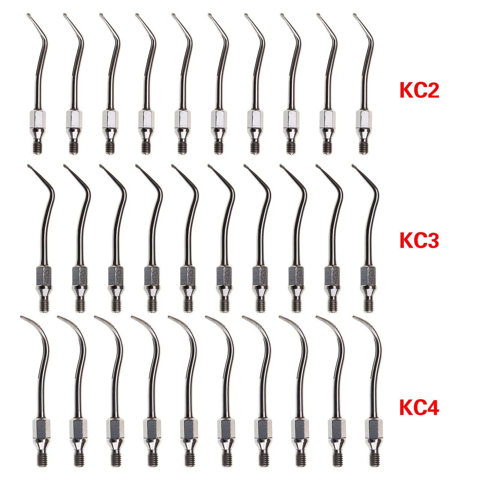 

10PCS Dental Cavity Preparation Tips fit SONICflex AIR Scaler Handpiece KC2 KC3 KC4