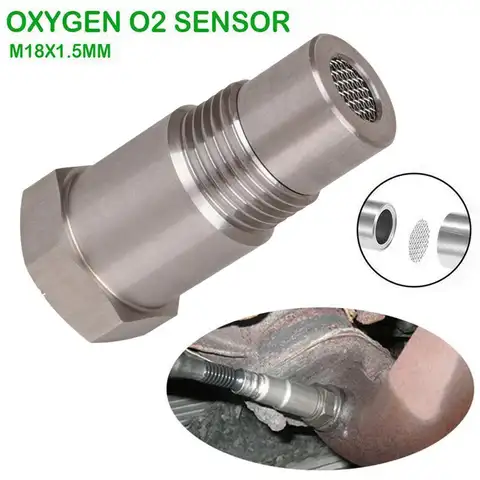 CEL 수정 산소 센서 어댑터, 오프로드 성능 산소 O2 센서 M18X1.5, 오프로드 촉매 CSV 자동차 부품