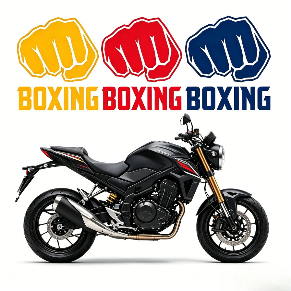 

Car Sticker Waterproof Easy to Install No Residue Boxing Word Fist Multi-Size Multi-Color Vinyl Motorcycle Accessories