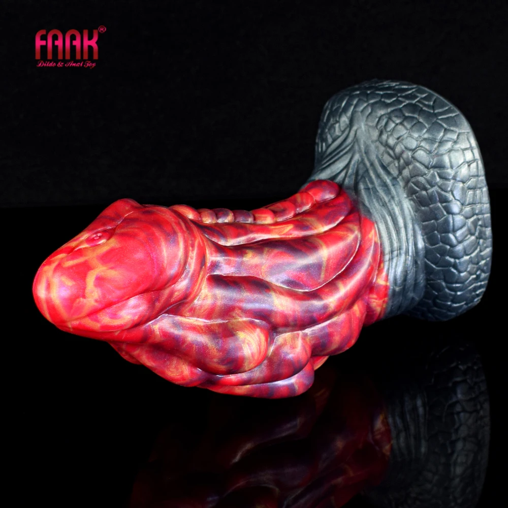 FAAK Thick Dragon Dildo With Sucker Silicone Large Girth Anal Plug Massive Penis G-spot Stimulate Prostate Massage Sex Toys