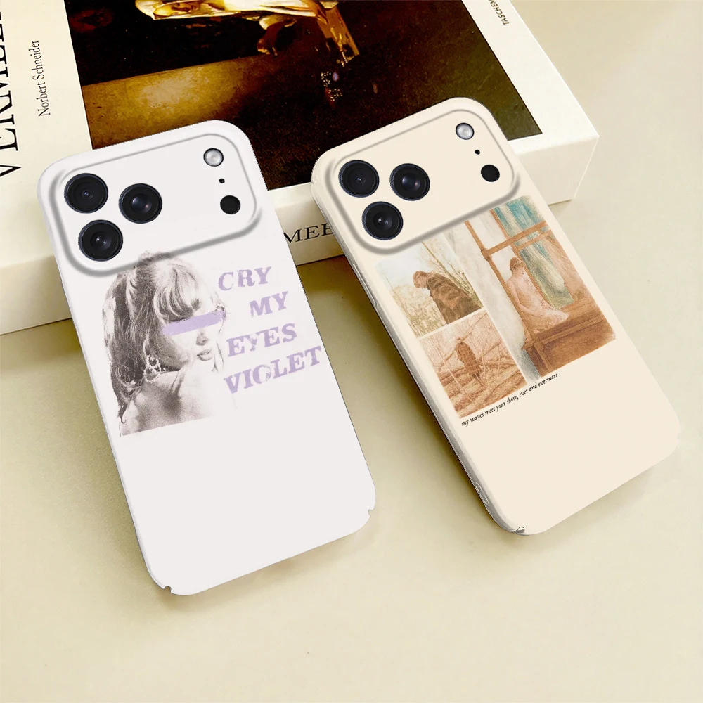 CRY MY EYES VIOLET S-Swift Phone Case For iPhone 17 16 15 14 13 12 11 Plus Pro Max Mini Glossy HD Hard Cover Film Shell T-Taylor