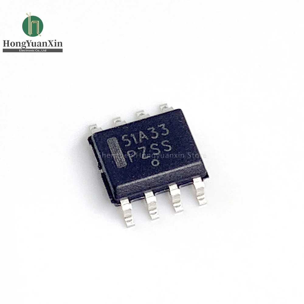 

10Pcs/Lot 51A33 Linear Voltage Regulator IC Positive Fixed 1 Output 3.3V 100mA 8-SOIC LP2951ACD-3.3R2G