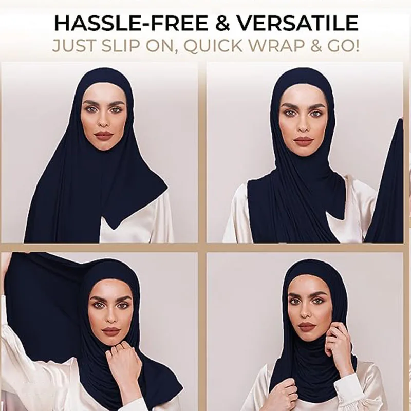 BOHOWAII sciarpa Hijab istantanea per le donne sciarpa testa Jersey Premium musulmana avvolgere morbido turbante traspirante Voile Femme Musulmane