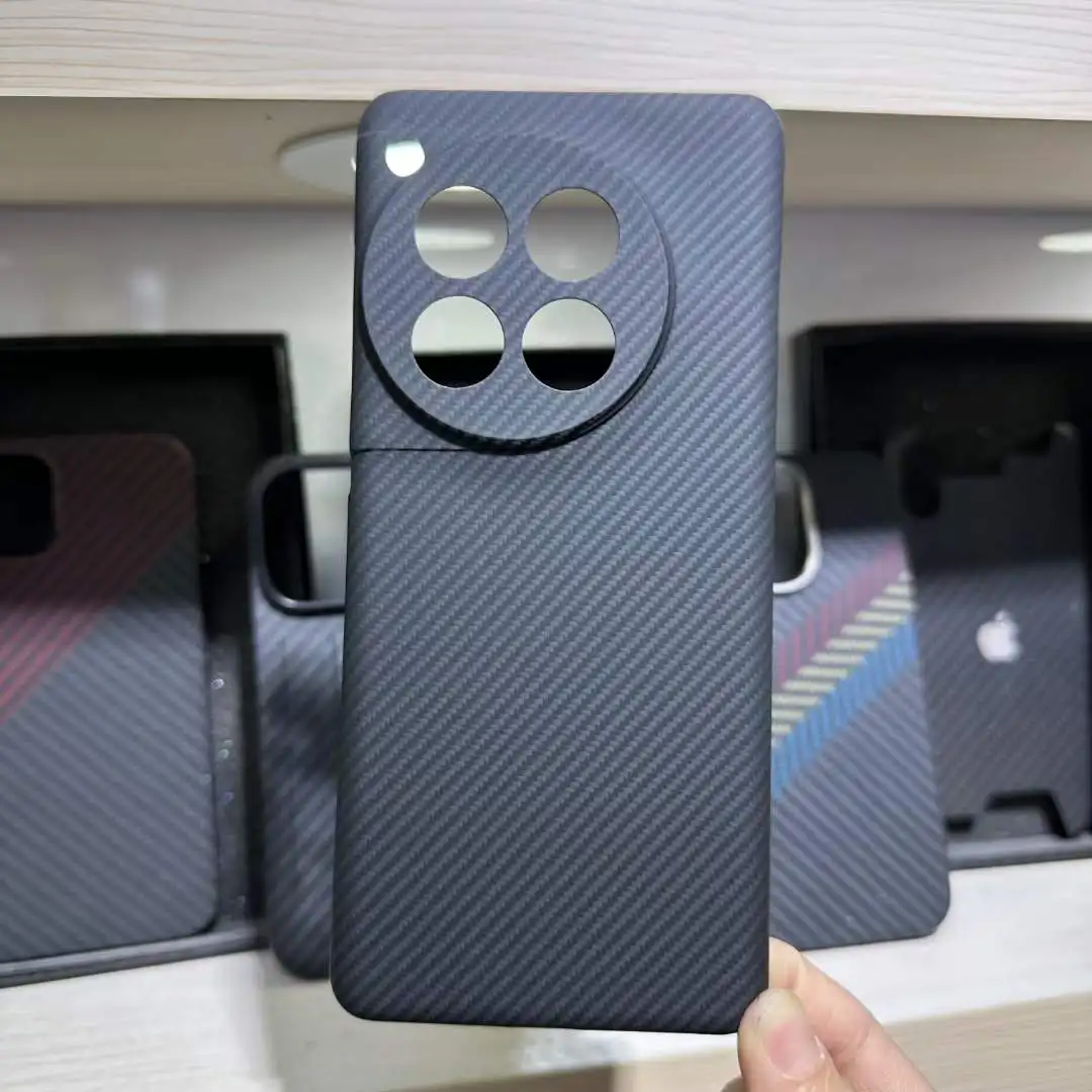 Real Carbon Fiber Case For Oneplus 12 Case Ultra-thin Aramid Fiber Shockproof Back Cover for Oneplus 12 Case Business