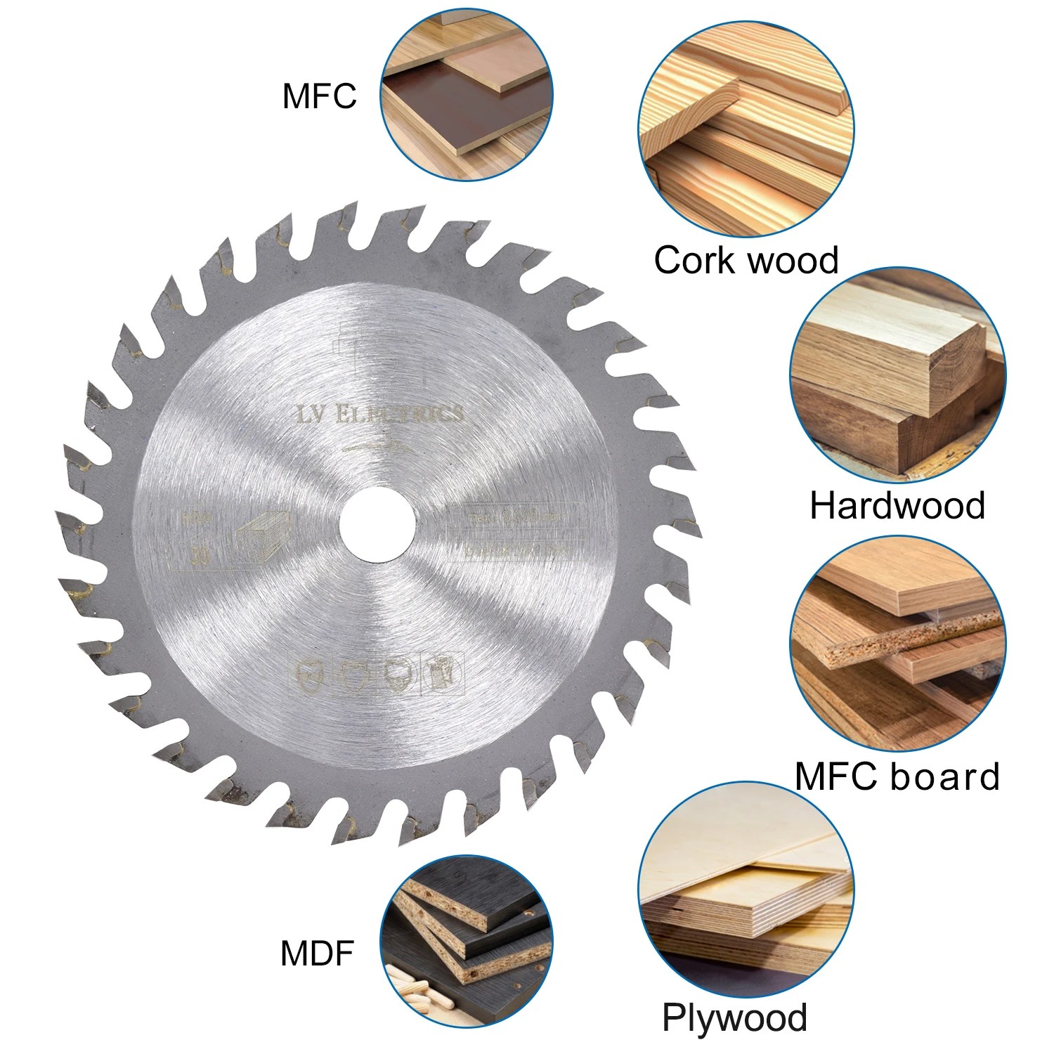 HAMPTON 5 Stück 85mm Durchmesser 24/30/36 Zähne Hartmetall-Kreissägeblatt Mini TCT Trennscheibe Holzsägeblätter – Detail 5