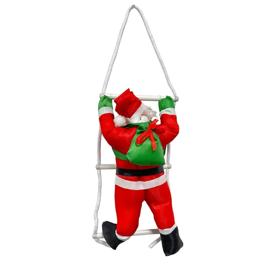 1 قطعة عيد الميلاد سانتا كلوز تسلق سلم دمية شجرة عيد الميلاد معلقة الديكور جدار نافذة عيد الميلاد المشهد ترتيب الهدايا