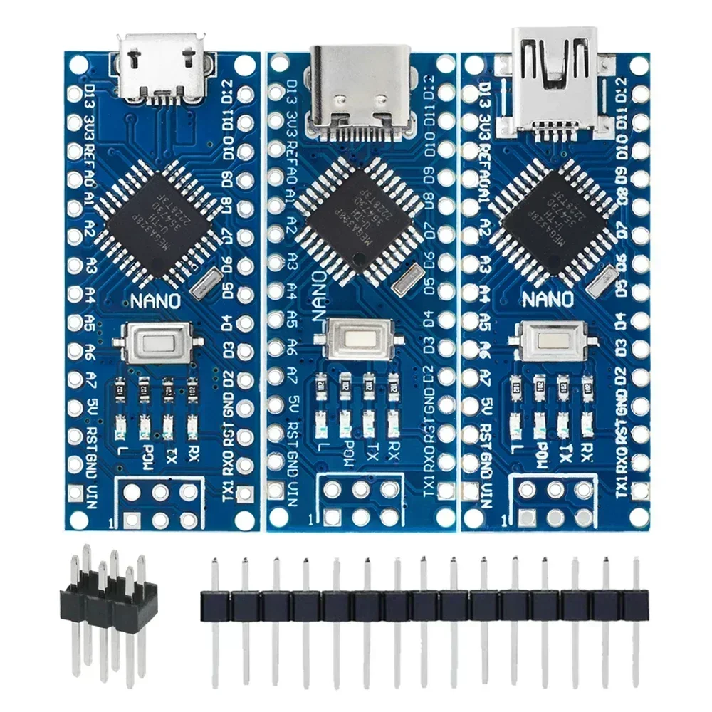 Nano 3.0 with  Mini / Type-C / Micro USB The Bootloader Compatible Nano Controller for Arduino CH340 USB Driver 16Mhz ATMEGA328P