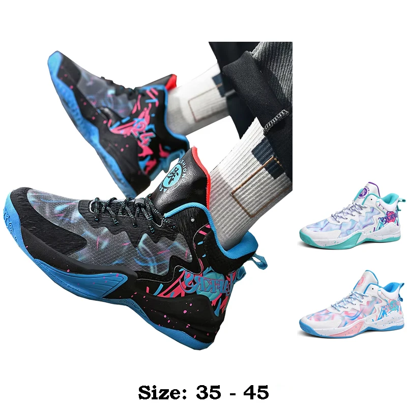 

High quality casual sport shoe for men and women new 2025 size 35 45 comfortable outdoor running basketball Sneakers shoe print
