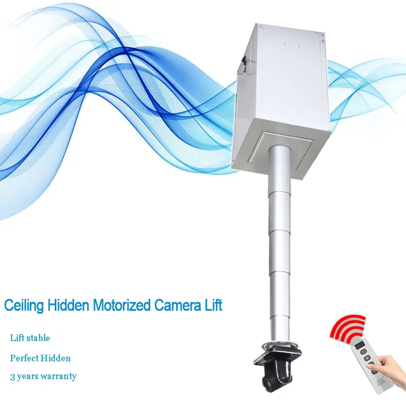 Recessed Ceiling Hidden Drop Down Motorized Camera Lift Lift with up and Down Automated Camera Projector Mount Ceiling Lift