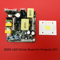 1pcs projector LED lamp 5060 200W with driver board controller for led projector Unic Rigal replacement repair diy