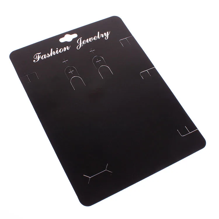 100pcs Kraft Fashion Jewelry Big Card Necklace& Earring 14x19cm Black Paper Hang Tag Jewelry Displays Cards