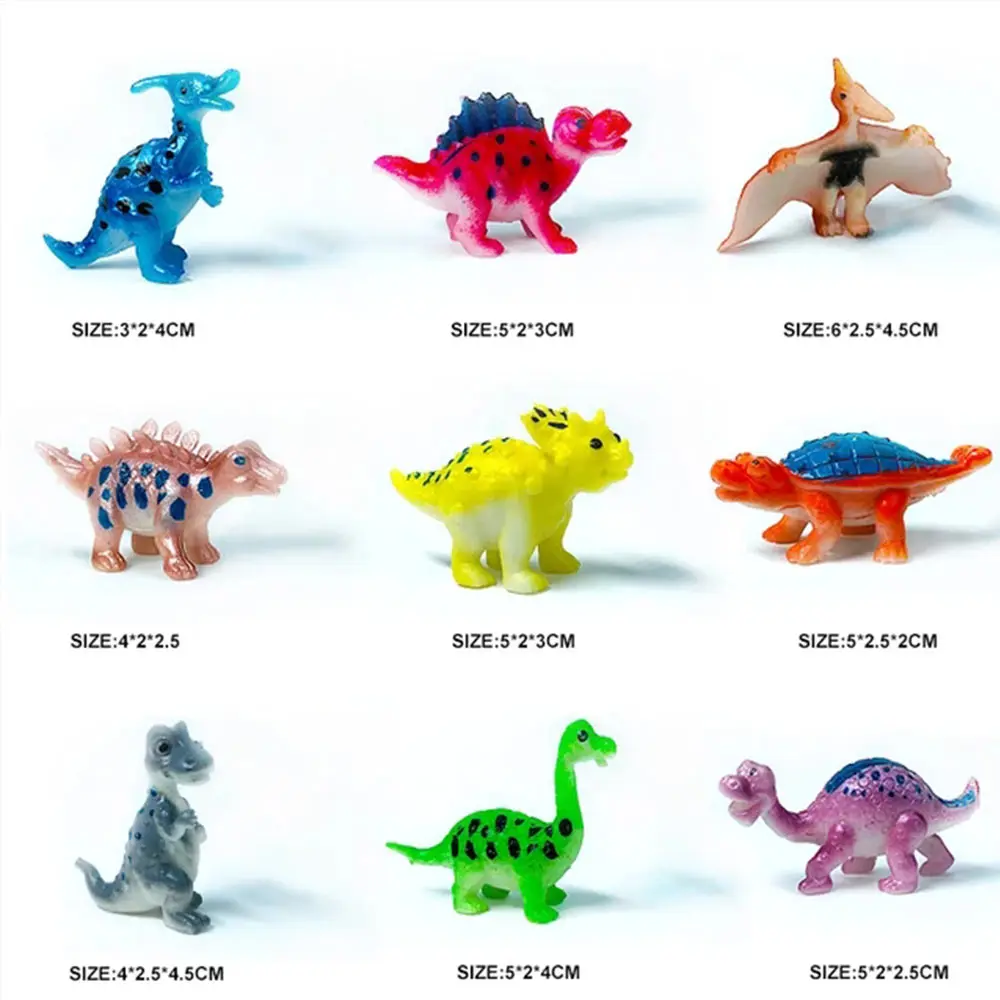 Mini Simulation Animal Dinosaur Model Stegosaurus hadrosaur Tyrannosaurus Figures Kids Cognitive Educational Toys Party Decor