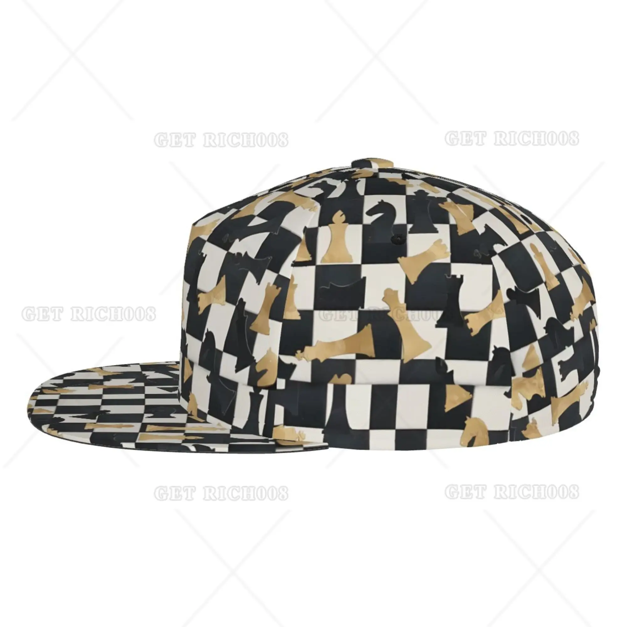 Gioco di scacchi di moda berretto da Baseball cappello Snapback Hip Hop visiera parasole a tesa piatta Unisex adulto stampa regolabile taglia unica