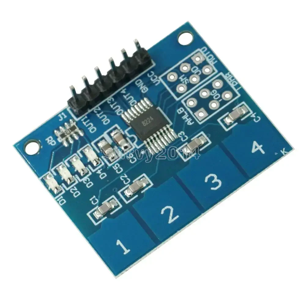 

TTP224 4 Keys 4 Channel Digital Capacitive Touch Sensor Module for Arduino