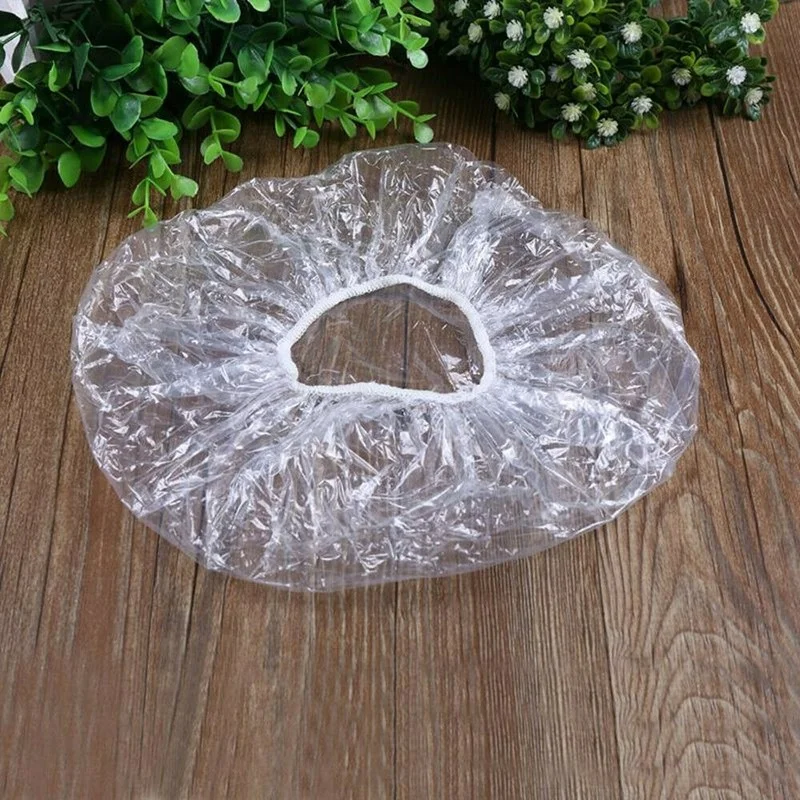 10/30Pcs Disposable Shower Cap Plastic Waterproof Headgear Hotel Hair Dye Shower Cap Transparent Plastic Beauty Salon Cap Cling