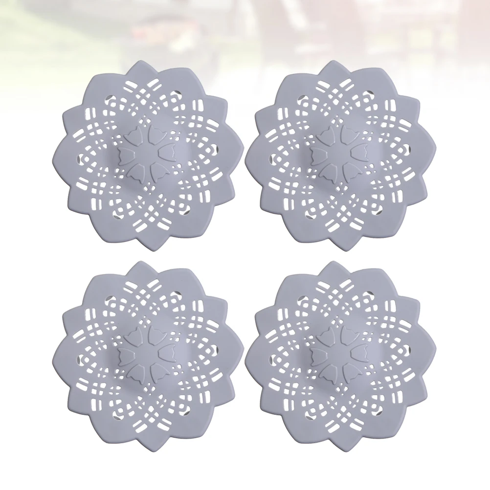 

4pcs Kitchen Bath Floor Drain Strainer Silicone Water Filter Basket Sink Stopper Durable Practical Easy Install Remove