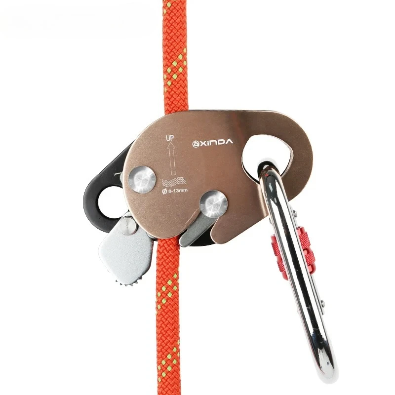 Camping Rock Climbing Safety Equipment Grasp Rope Devices Automatic Lock Karabiner Anti Fall Protective Gear Survival