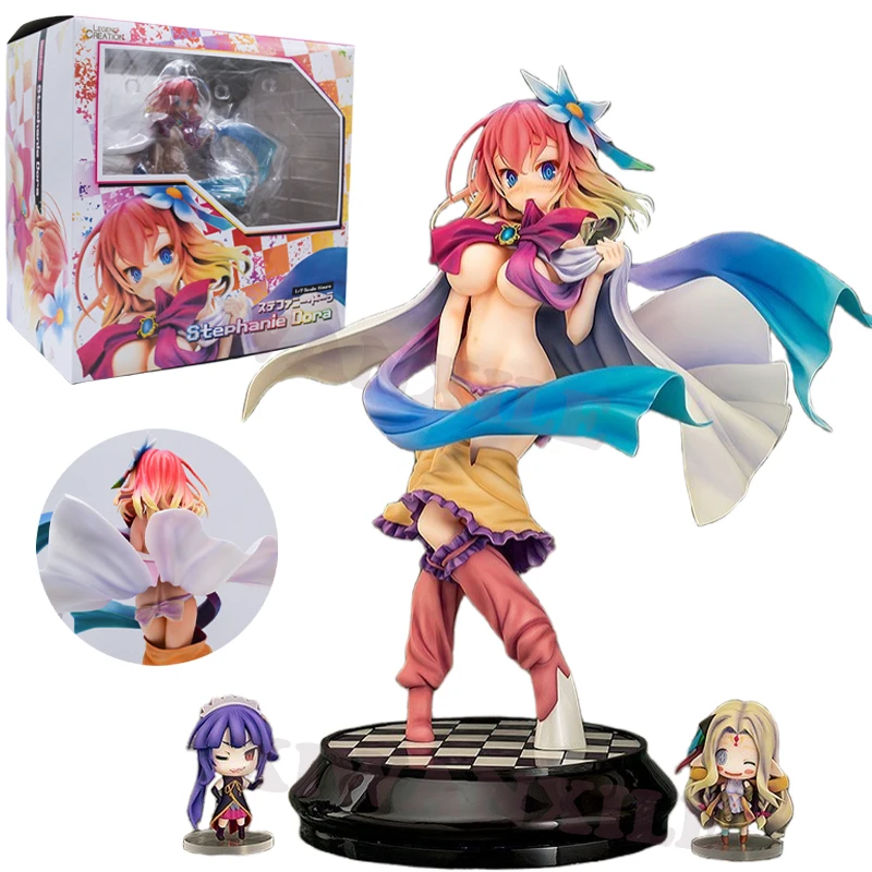 26cm No Game No Life Stephanie Dola Anime Figure Zero Schwi Action Figure Jibril Figurine Adult Sexy Collectible Model Doll Toys