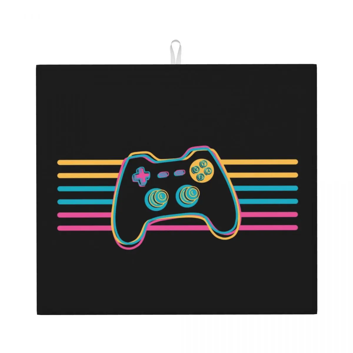 Custom Retro Vintage Gamer Gaming Controller Dish Drying Mat for Kitchen Fast Dry Microfiber Video Game Joypad Joystick Dishes