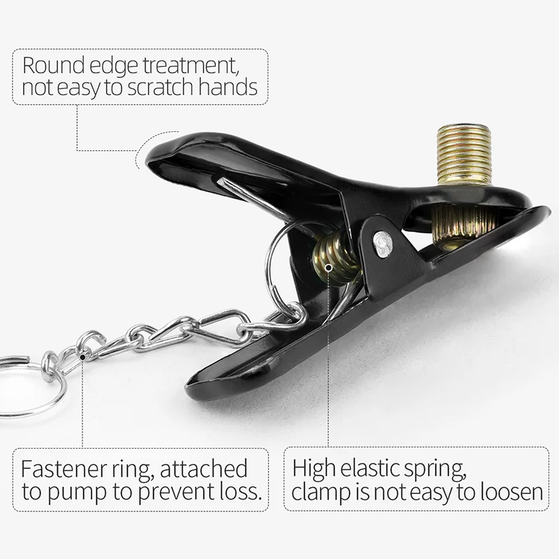 AliExpress JSHOU BIKE 1/2/4/6/10/20PCS Pump Adapter Nozzle Clamp-on air nozzle Dunlop Schrader Valve EV AV Inflator Clip Convertor Bicycle Accessories
