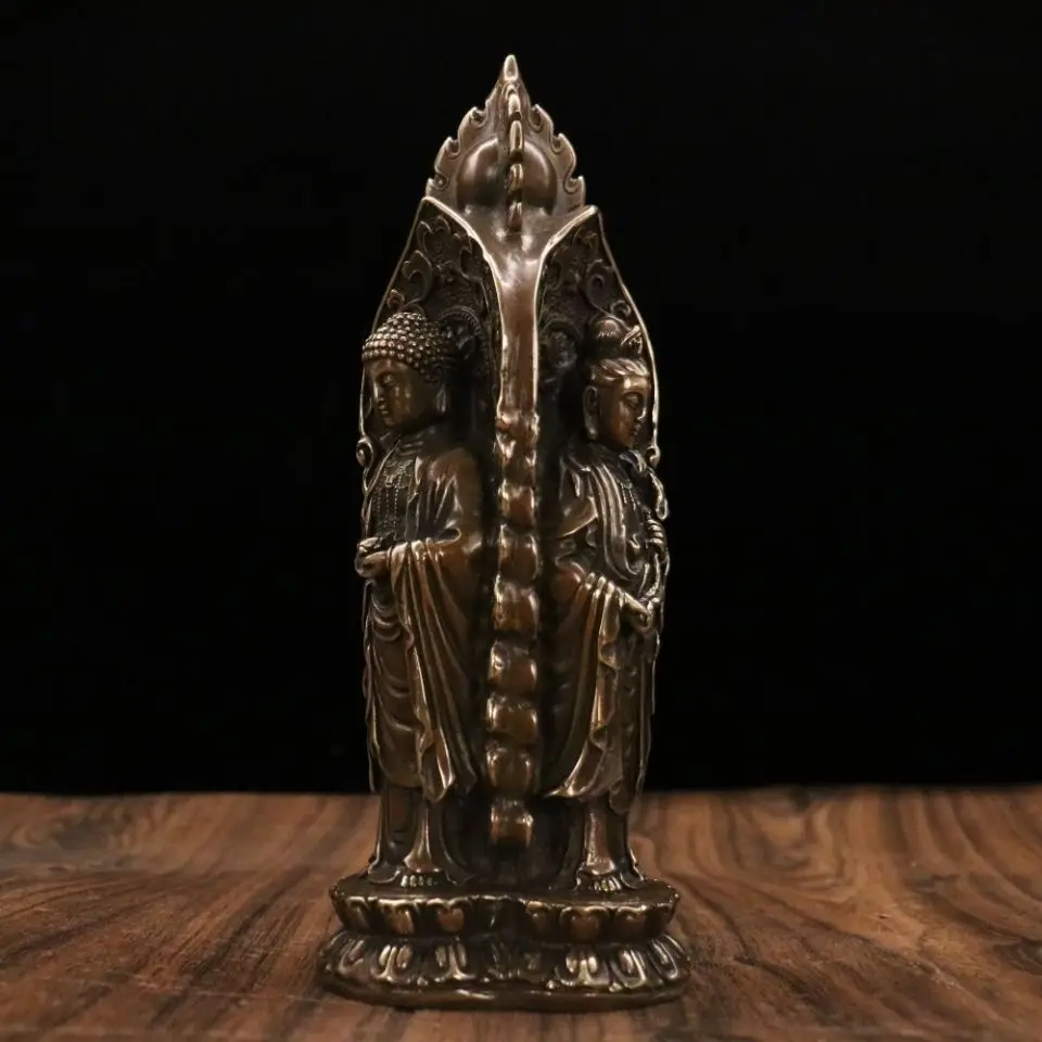 Three-faced guanyin bodhisattva and tathagata buddha  Statue Sculpture Figurines Home Garden Decoration Statues For House ﻿