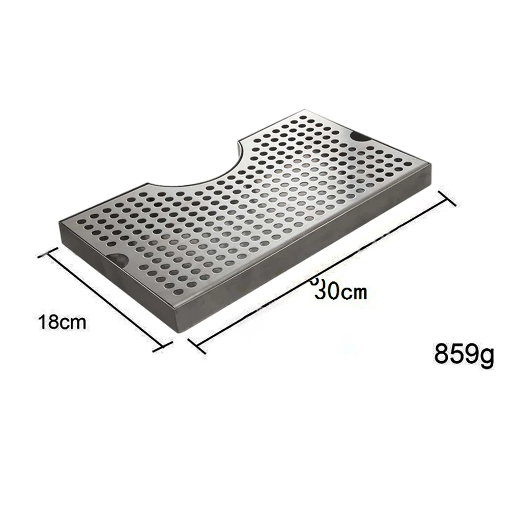 Stainless Steel U-Shaped Drip Tray Bar Service Drink Mat Kungfu Tea Set With Water Storage Box for Home Office Bar Serving Tray