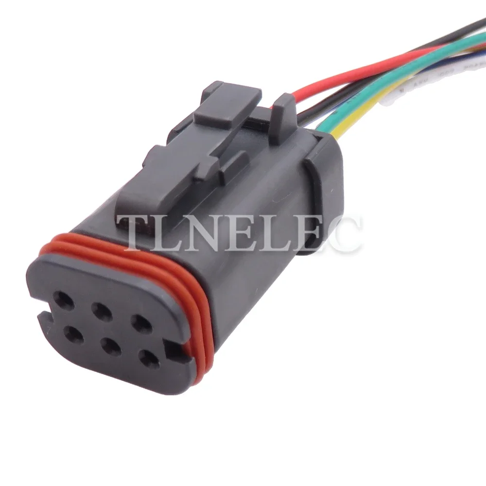 6 Pin Way Automobile Wire Harness Socket With Wires Car Modificated Electrical Connectors DT16-6SB-KP01