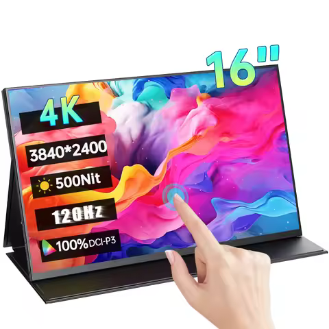 16 Inch 4K 120Hz Touchscreen Portable Monitor 100%DCI-P3 500Nit 16:10 HDR FreeSync Screen Game Display For PC XBox PS4/5 Switch