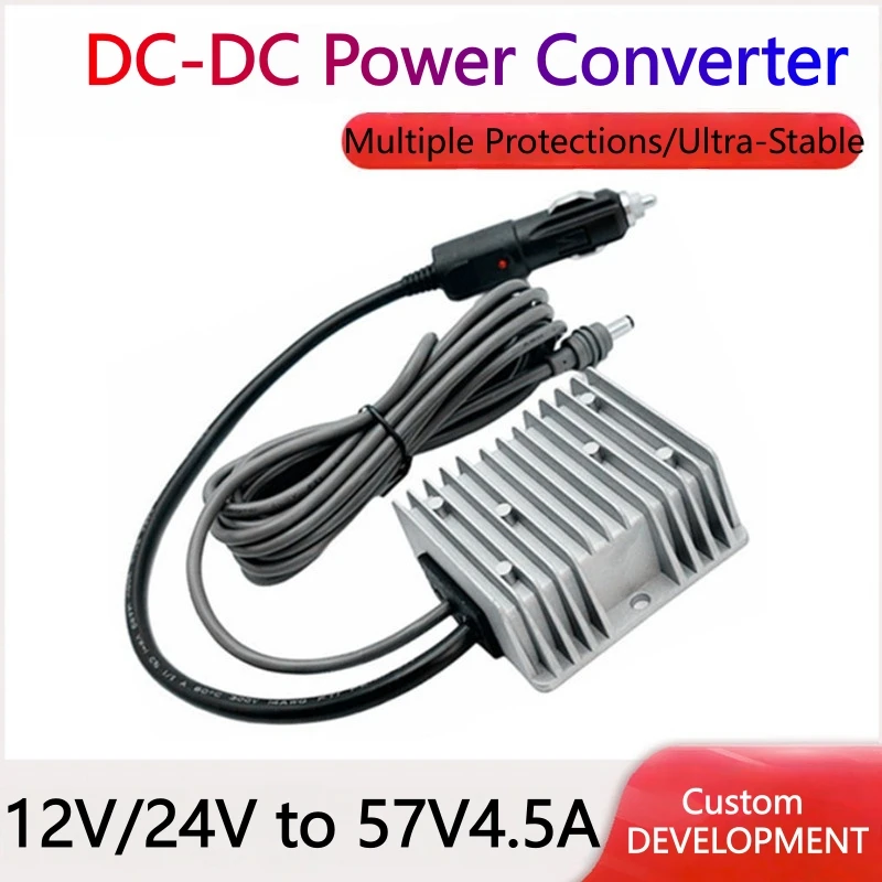 For Starlink Gen 3 Cigarette Lighter Power Adapter 12V/24V to 57V 4.5A DC Booster Step-up Converter for Starlink Gen3 V3 Router
