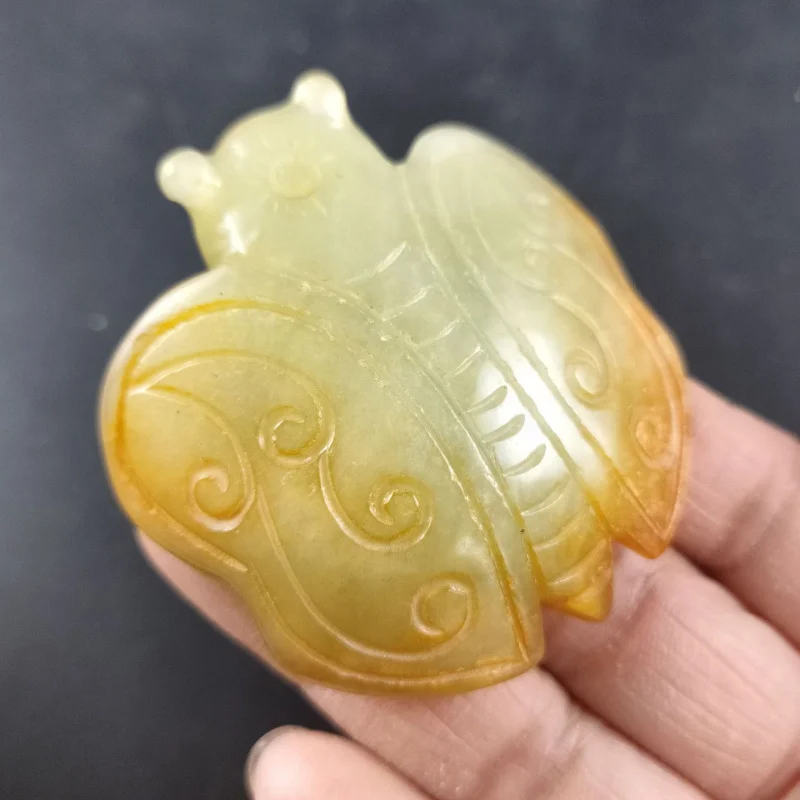 

Jade Stone Xiuyan Jade Old Crafts Golden Cicada Knows Jade Pendant Wholesale