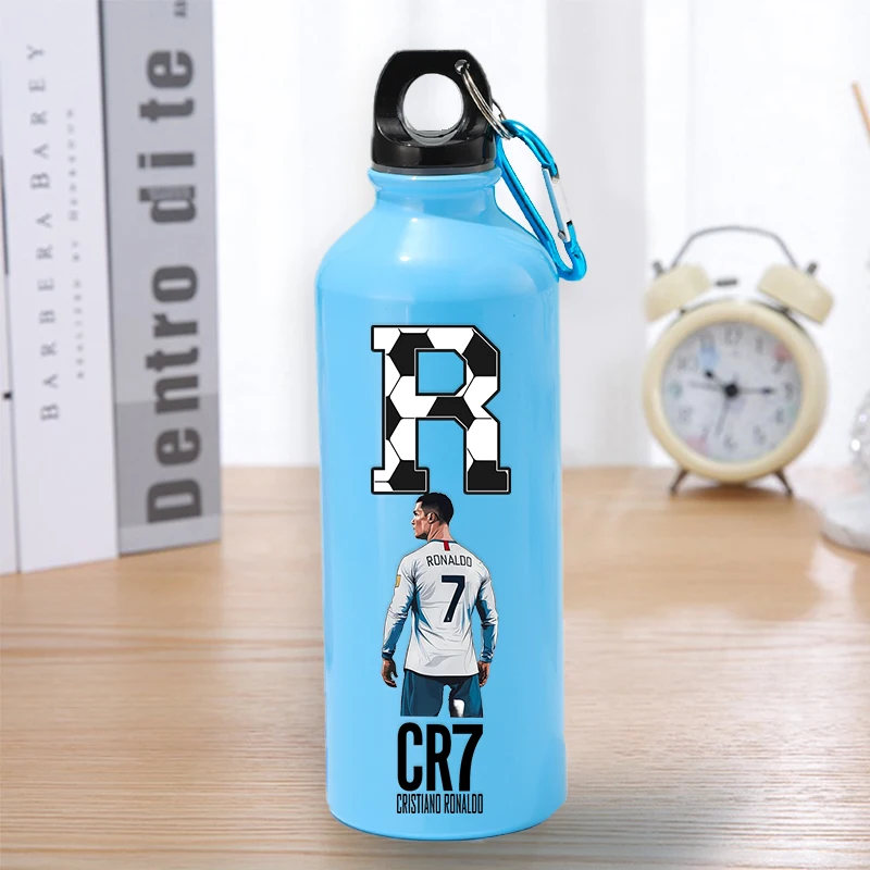

500ml CR7 Kids Sport Water Bottle Ronaldo Letter A-Z Outdoor Drink Bottle Soccer Star Large Capacity Boy Girl Sport Fitness Jugs