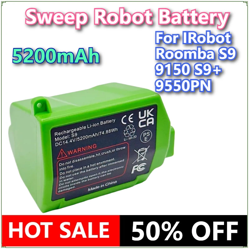 

Sweep Robot Battery 5200mAh Factory Price ABL-B Sweeper Rechargeable Lithium Ion Battery for IRobot Roomba S9 9150 S9+ 9550PN