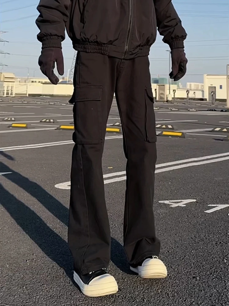 

Мужские брюки Cleanfit Pure Bla Work, прямой крой, с большими карманами, осенне-зимние, в американском стиле, повседневные