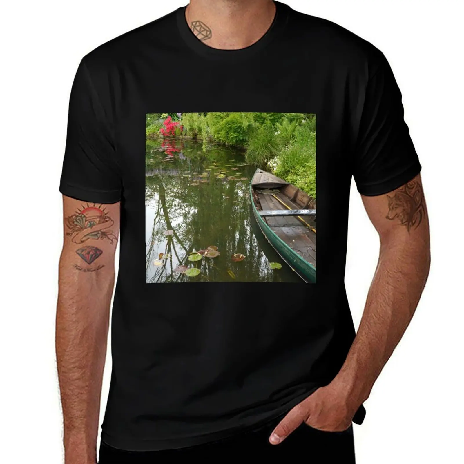 

Monets Garden 3 T-Shirt cotton t shirt pack man t shirt heavy cotton T-Shirt