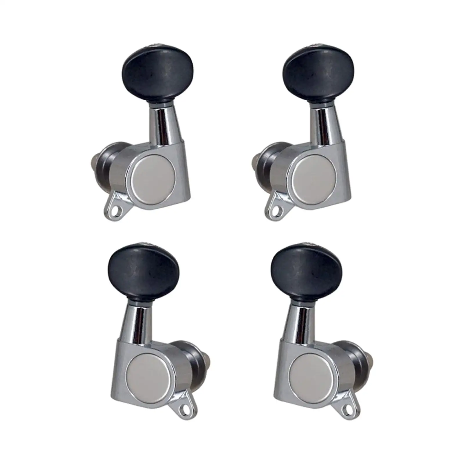 Closed Knob Ukulele Tuners Metal 2R2L Machine Heads Universal 4 String Peg Set for Accurate Tuning and Maintenance