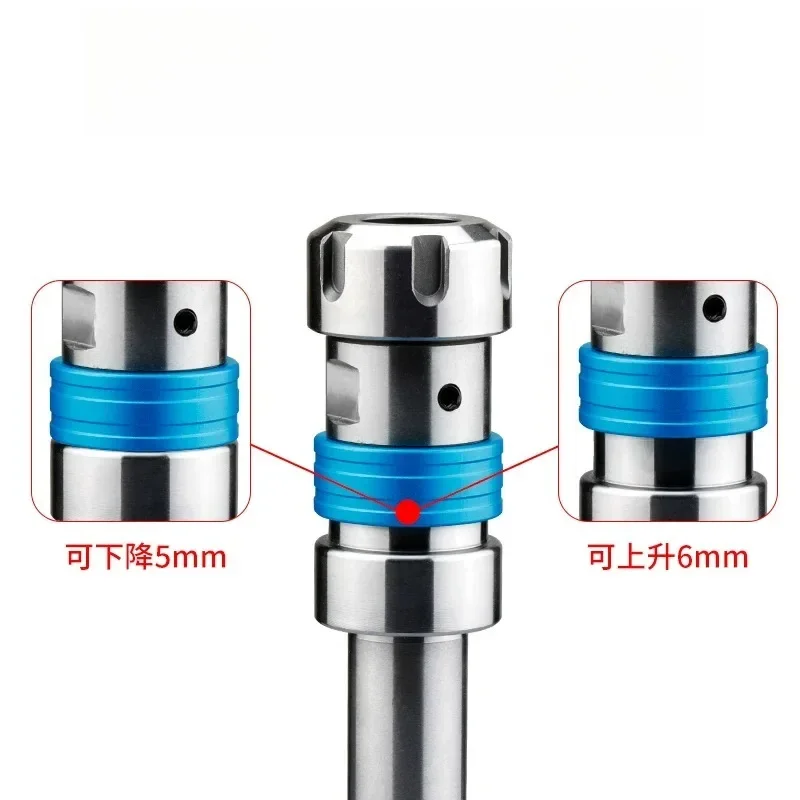 Tap chuck telescopic TER20 TER25 ER20 ER25 D20 25 Floating tap chuck for CNC lathe tap overload protection Torque Tapping holder