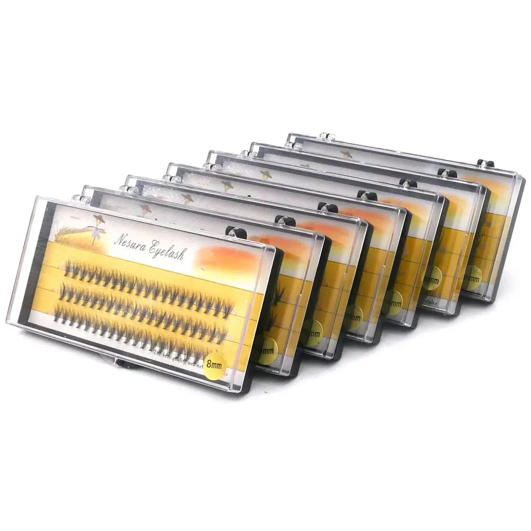 20/30D/40D extension eyelashes,1 box/60 clustes individual eyelashes, Natural Thick False Eyelashes, Individual Eyelash Bunche