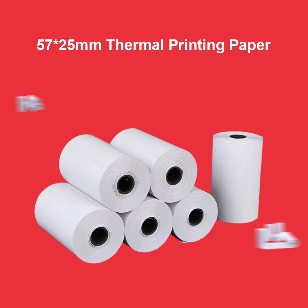 

5 Roll Thermal Printer Paper Print Label for Photo Printer Replacement Accessory