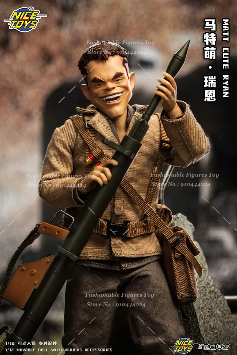 NICETOYS X PCTOYS 1/12 Men Soldier Comrade-In-Arms Matt Cute Ryan Chunks Miller Peter Apache Mini War Collection Doll 6