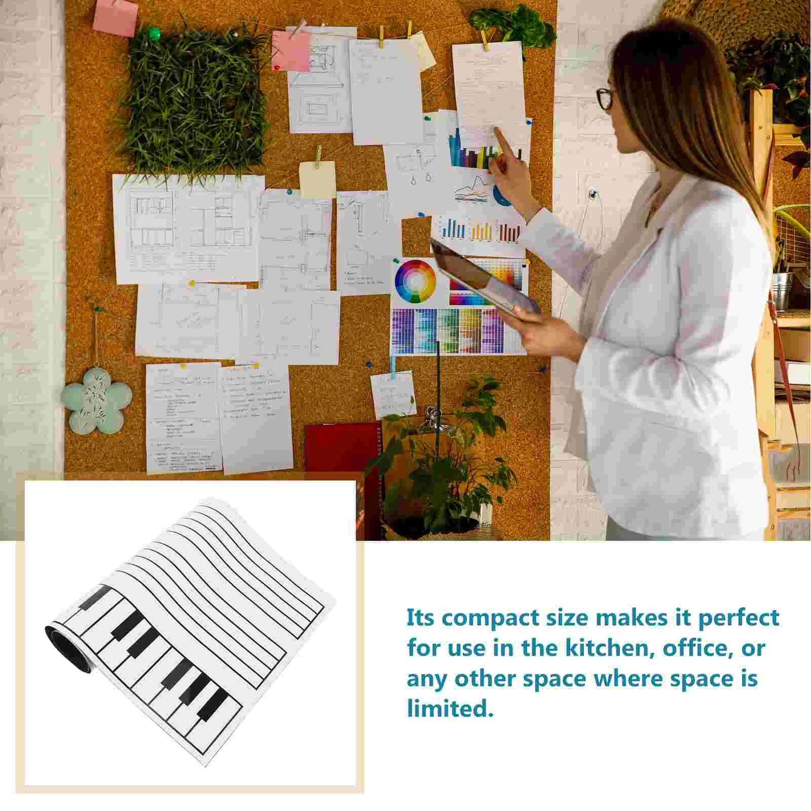 Whiteboard-Stab, Whiteboard-Aufkleber, transparente Planungstafeln für Kühlschrank, trocken abwischbar, liniert