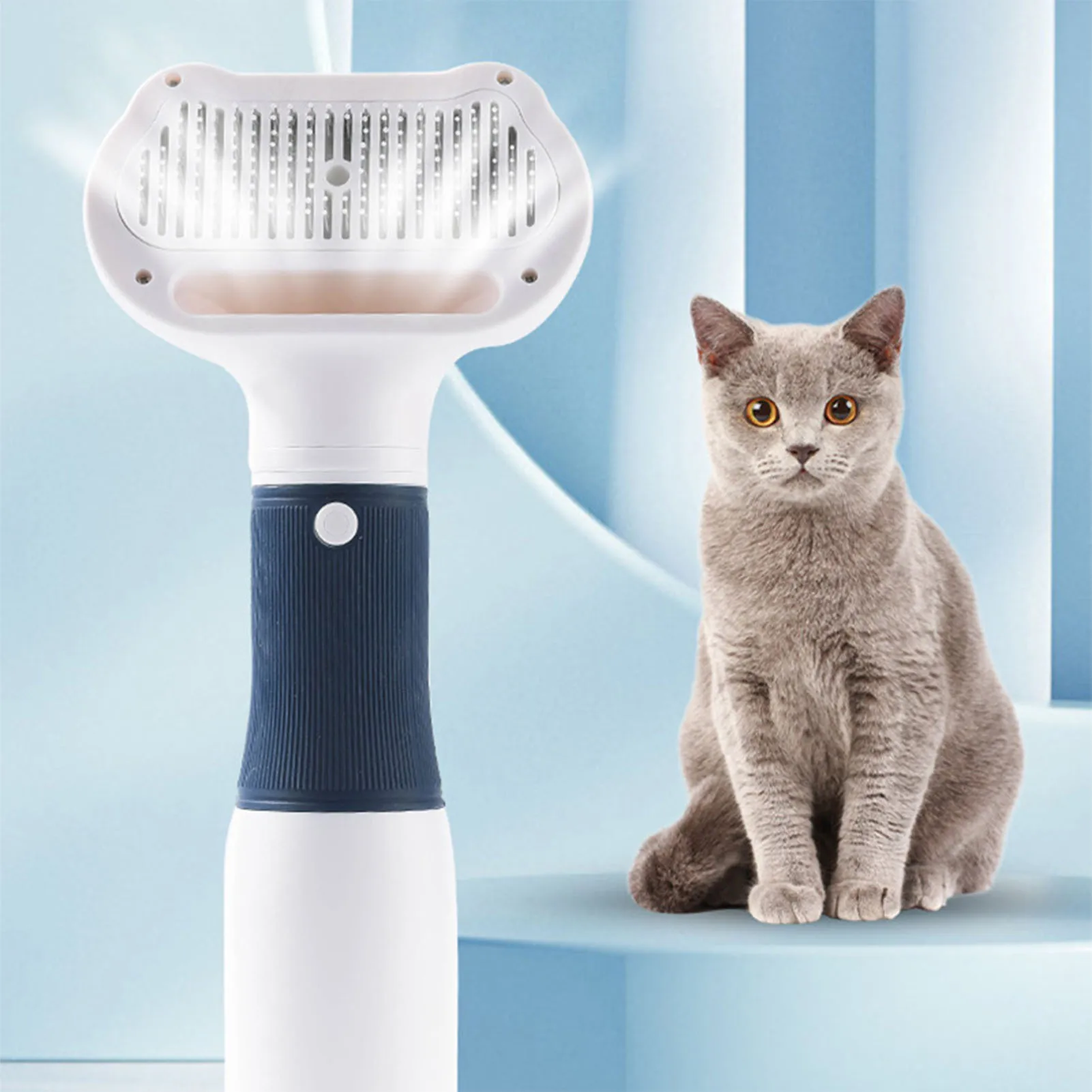 Low Noise Pet Hair Dryer with Slicker Brush