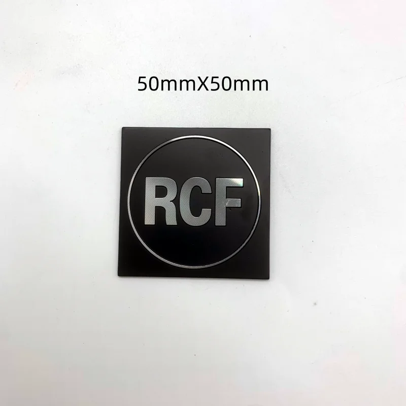 Emblema de Altavoz de Audio, Resina Epoxi de Alta Calidad, Emblema de Altavoz RCF de Alta Fidelidad, Pegatinas Estéreo, Accesorios Interiores para Automóviles