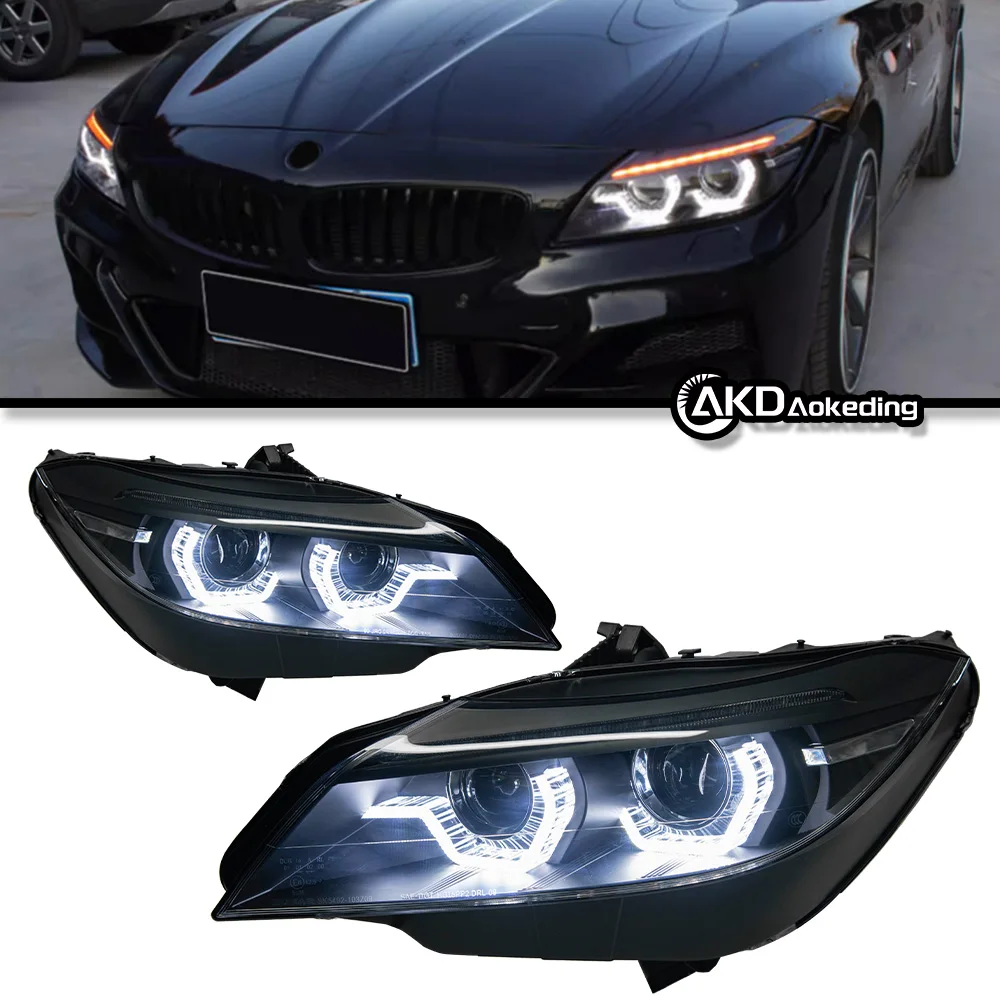 AKD Car Styling for BMW Z4 Headlights 2009-2016 E89 LED Headlight DRL Hid Head Lamp Angel Eye Bi Xenon Beam Auto Accessories