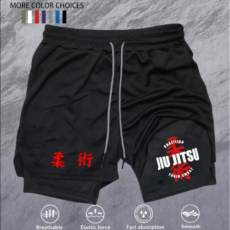 Compression Shorts 2-in-1 Running Workout Short for Men Gym Fashion Performance with Phone Pocket Towel Loop Athletic Activewear