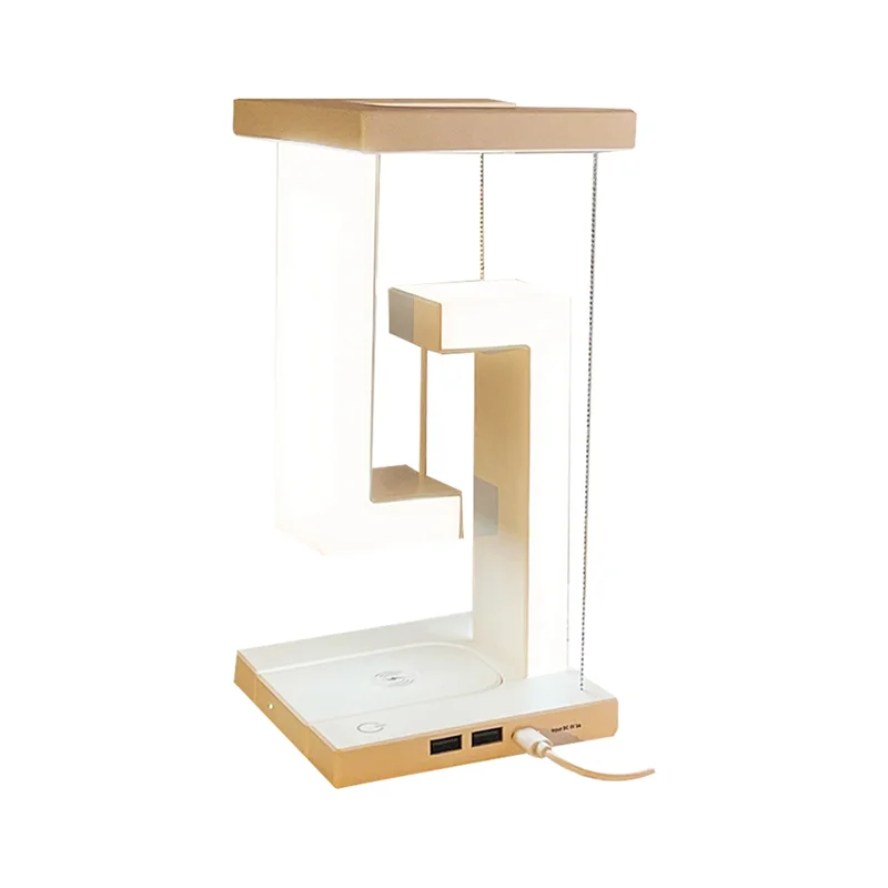 LICE-Floating Design LED โคมไฟตั้งโต๊ะการชาร์จแบบไร้สายการควบคุมแบบสัมผัสไฟกลางคืนไฟตกแต่งห้องนอน