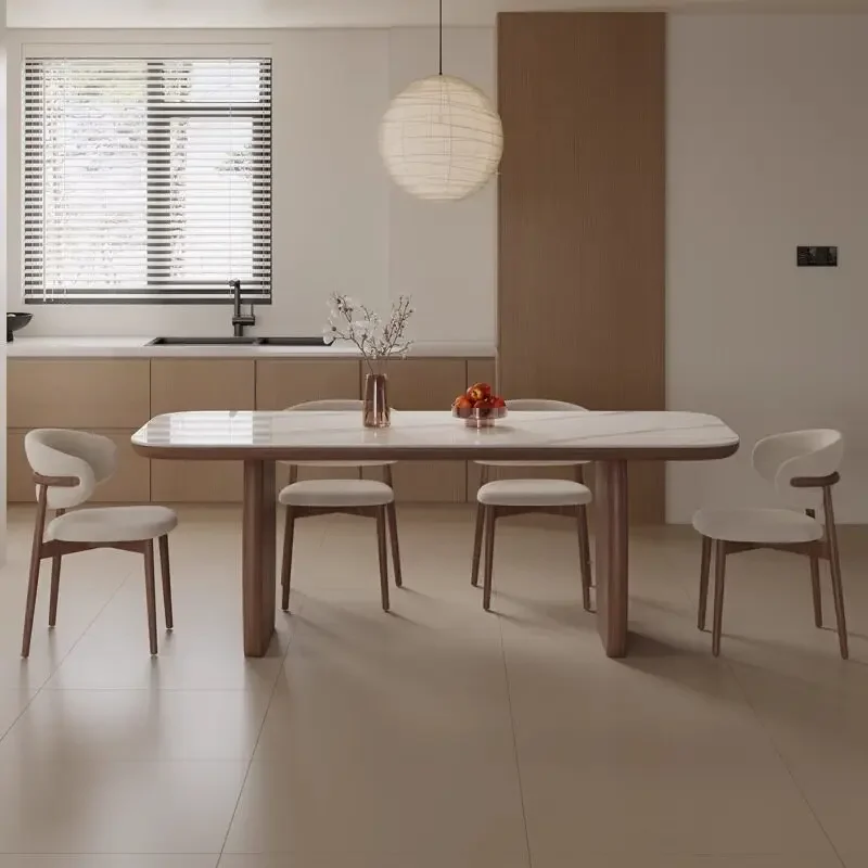 # Lounge Luxury Dining Table Kitchen Restaurant Marble Nordic Modern Designer Dining Table Corner Reception Mesa Home Furniture