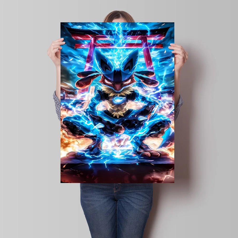 Canvas Painting High Quality Pokemon Mewtwo Espeon Poster Bright and Long Lasting Colors Modern Living Room Decor Gifts Classic