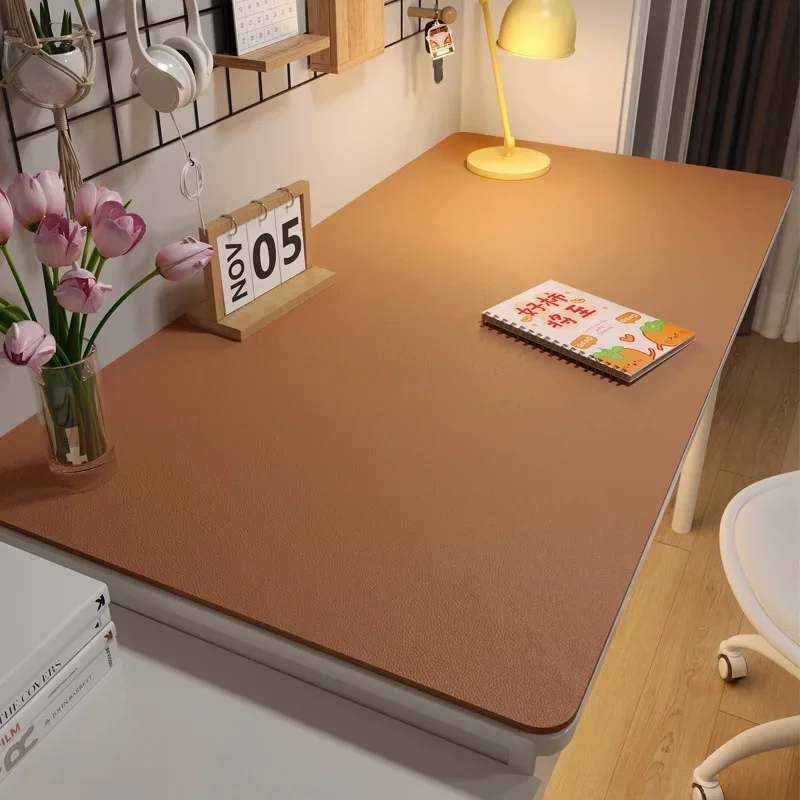 Environmental Protection Eye Protection Leather Desk Pad Waterproof PU Leather Desk Mat Large Mouse Pad Non-Slip Table Mat